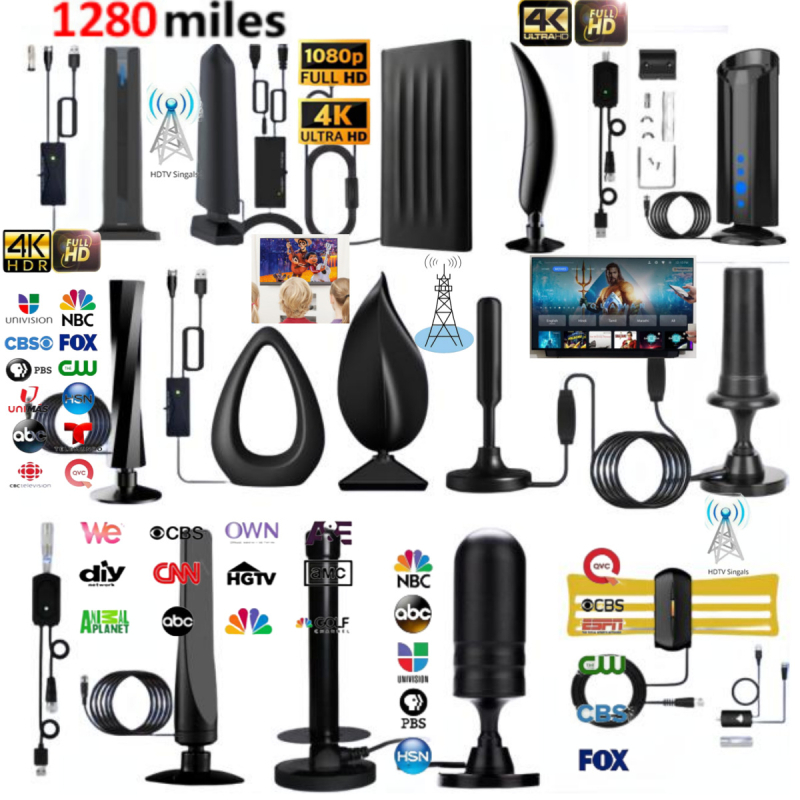 Antena TV de interior, domeniul de frecvențe 470–862 MHz, câștig 25, impedanță 75 Ω, SWR ≤ 2.0