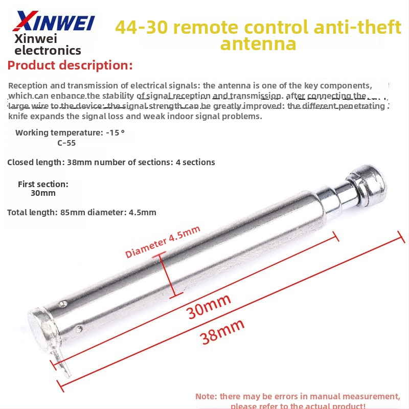 Xinwei teleskopická anténa pre Walkie-Talkie a FM rádio, BNC7-114 konektor, zisk signálu