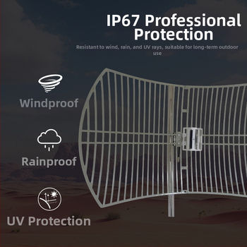 2,4 GHz vanjska usmjerena parabolna mrežna antena za klijentski most