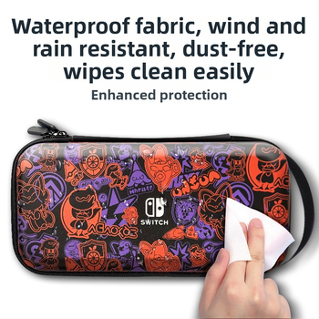 Ochranné puzdro Nintendo Switch OLED so stojanom, materiál EVA PU denim, tepelné lisovanie šitia, kompatibilné so Switch OLED/Switch/Lite, hmotnosť 500 g, zips uzáver