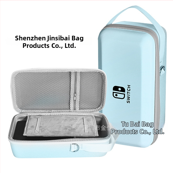 Ochranné puzdro Nintendo Switch OLED so stojanom, materiál EVA PU denim, tepelné lisovanie šitia, kompatibilné so Switch OLED/Switch/Lite, hmotnosť 500 g, zips uzáver