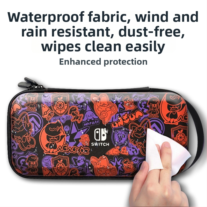 Ochranné puzdro Nintendo Switch OLED so stojanom, materiál EVA PU denim, tepelné lisovanie šitia, kompatibilné so Switch OLED/Switch/Lite, hmotnosť 500 g, zips uzáver