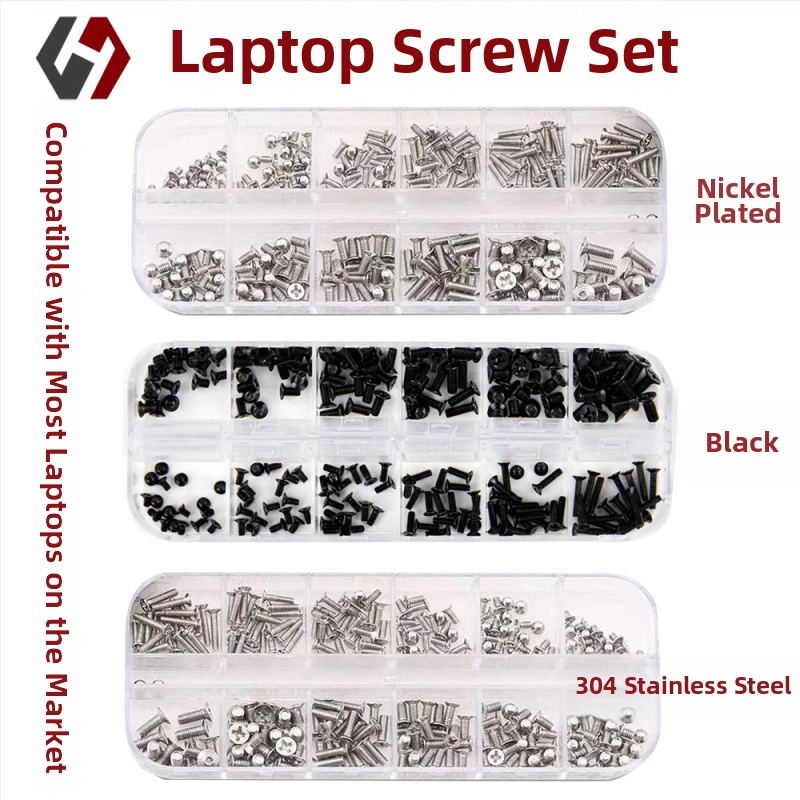 Portatīvo datoru skrūvju komplekts ar iezemētu galvu, mazi skrūves, GB 819 standarts, A/B/C klases