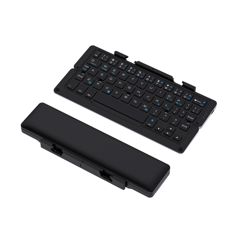 Tastatură Bluetooth pliabilă, ultra-subțire, fără fir, compatibilă universal, suport trei sisteme de operare, 60 de taste, corp ABS, dimensiuni 230×135×6 mm