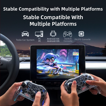 Bezdrôtový ovládač Nintendo Switch pre PC, Android a PS4 s duálnou vibráciou a šest-osovým senzorom pohybu