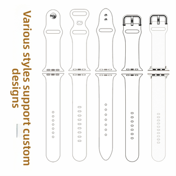 Silikona siksna Apple Watch ar drukātu dizainu, snap aizdare, pielāgota saskarnes izmērs