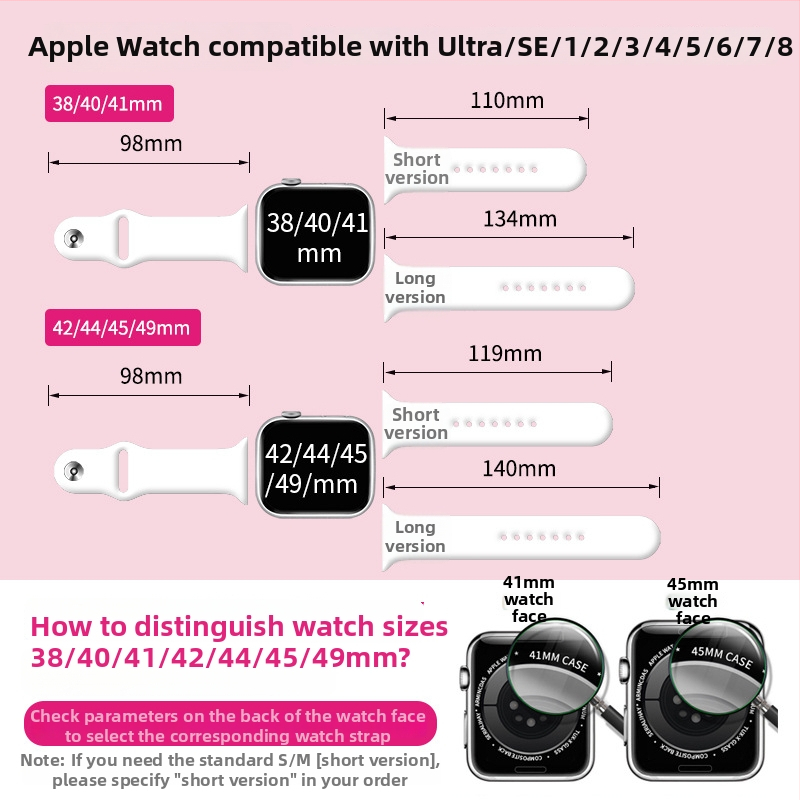 Silikona siksna Apple Watch ar drukātu dizainu, snap aizdare, pielāgota saskarnes izmērs