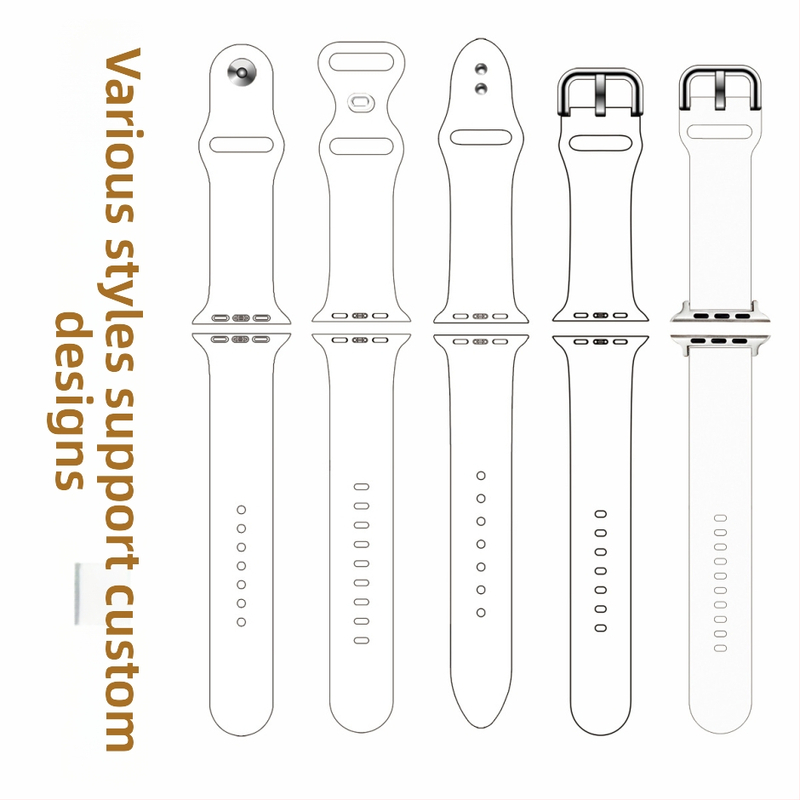 Silikona siksna Apple Watch ar drukātu dizainu, snap aizdare, pielāgota saskarnes izmērs