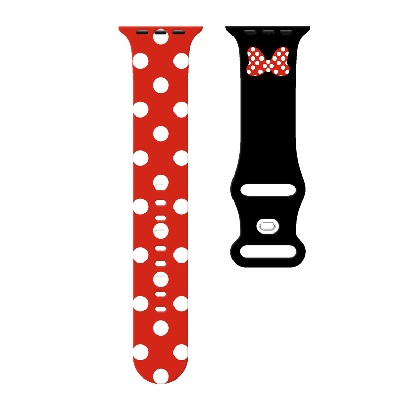 Silikona siksna Apple Watch ar drukātu dizainu, snap aizdare, pielāgota saskarnes izmērs