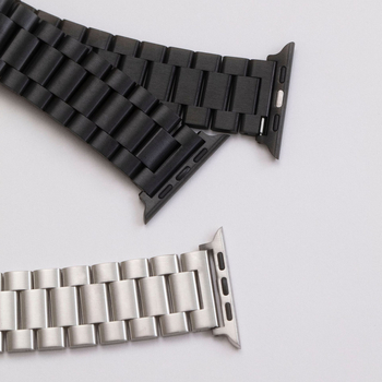 Remen od nehrđajućeg čelika za Apple Watch s dvostrano pritiskom kopčom, plosnatim sučeljem, poslovni stil, proljeće 2024 izlazak