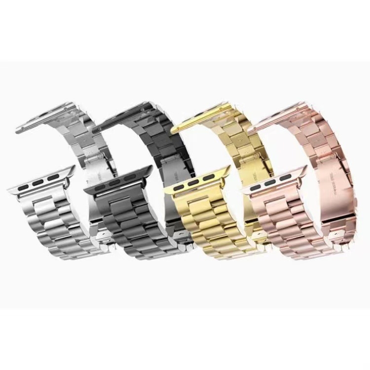 Remen od nehrđajućeg čelika za Apple Watch s dvostrano pritiskom kopčom, plosnatim sučeljem, poslovni stil, proljeće 2024 izlazak