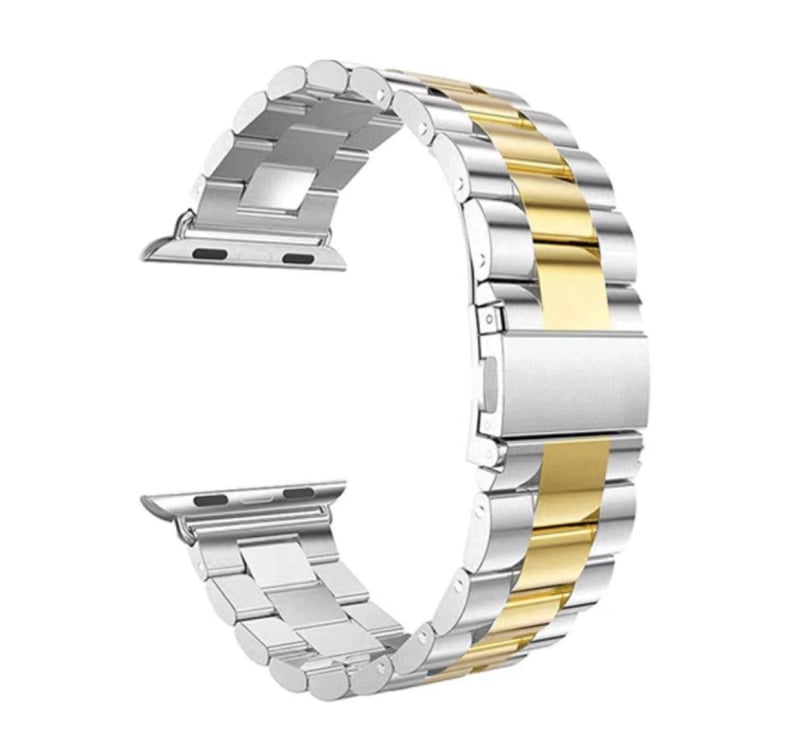 Remen od nehrđajućeg čelika za Apple Watch s dvostrano pritiskom kopčom, plosnatim sučeljem, poslovni stil, proljeće 2024 izlazak