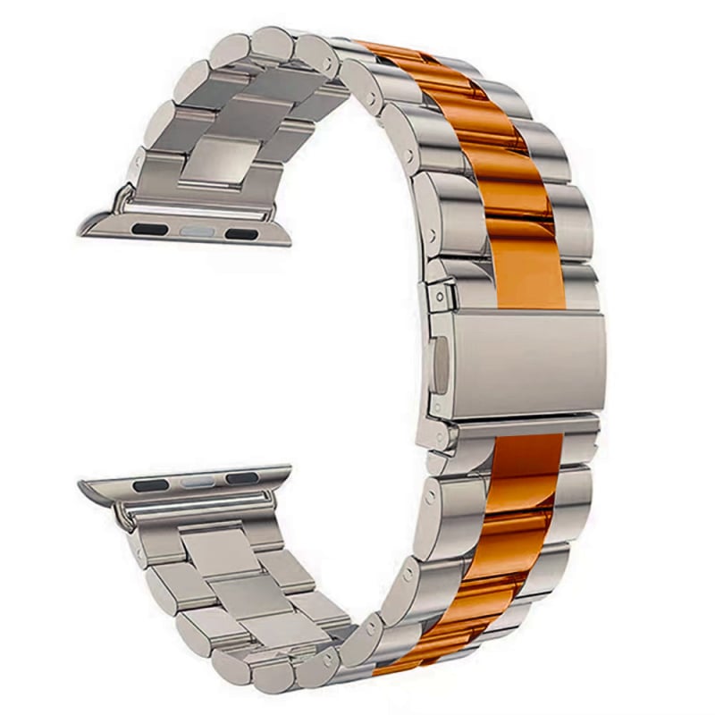 Remen od nehrđajućeg čelika za Apple Watch s dvostrano pritiskom kopčom, plosnatim sučeljem, poslovni stil, proljeće 2024 izlazak