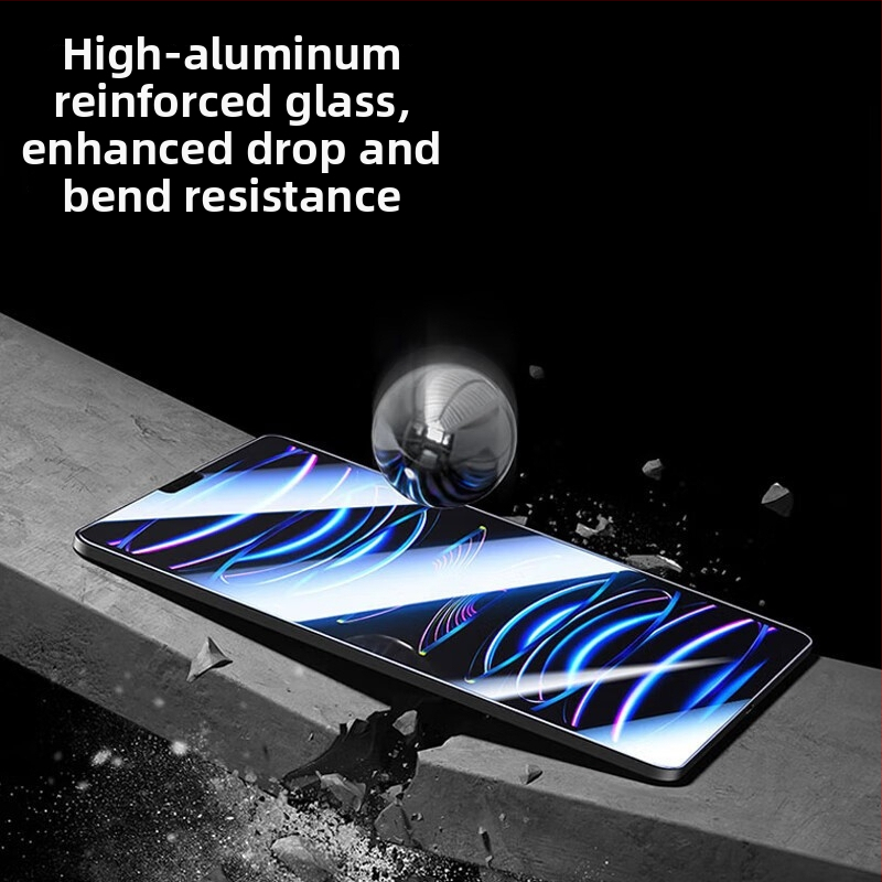 iPad priekšējā rūdītā stikla ekrāna aizsargs, HD skaidrība, izturīgs pret lūzumiem, pret putekļiem, pret pirkstu nospiedumiem, pilns pārklājums