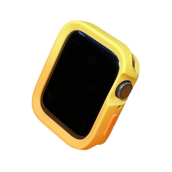 Aizsargājošā apvalka Apple Watch S10/S9 un iWatch 8 lietošanai ar silikona rāmi un TPU korpusu, stilīgs dizains