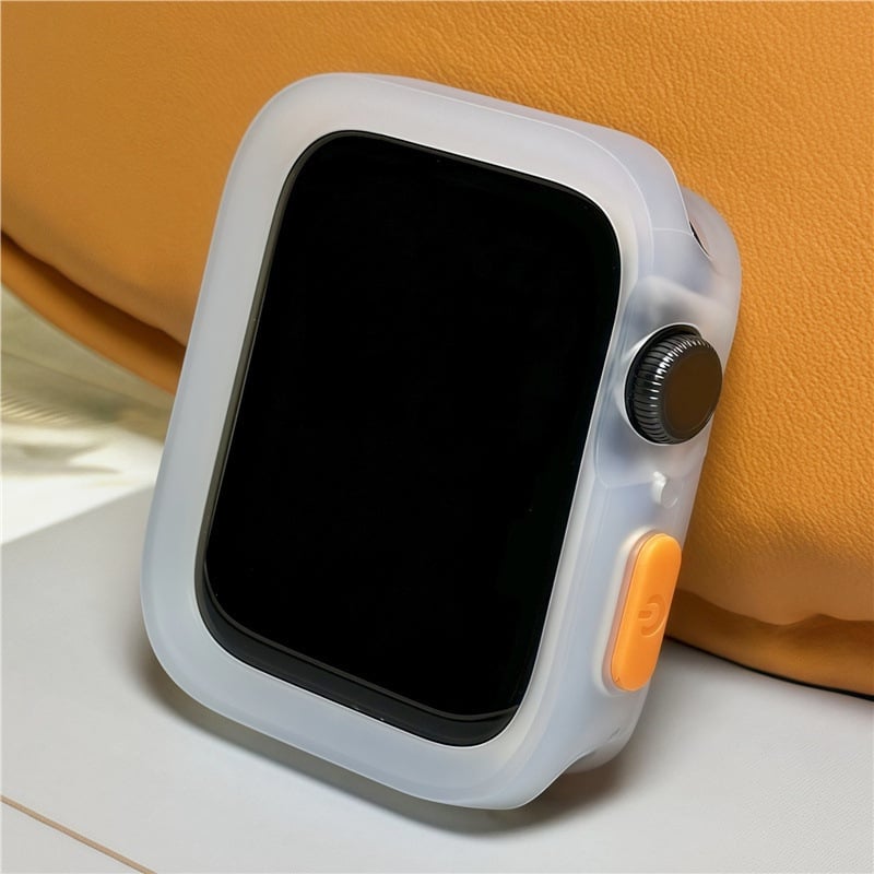 Aizsargājošā apvalka Apple Watch S10/S9 un iWatch 8 lietošanai ar silikona rāmi un TPU korpusu, stilīgs dizains