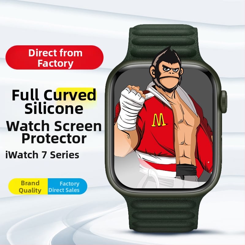 MOOCA edzett üveg kijelzővédő iWatchhoz – HD, ujjlenyomat-mentes, ívelt felület, teljes ragasztó