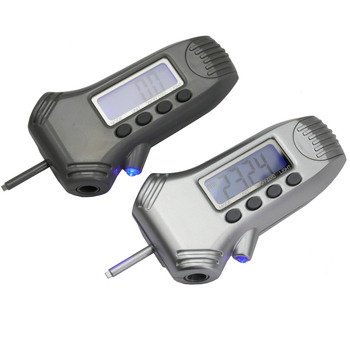 3 vienā digitālais riepu spiediena mērinstruments ar LED apgaismojumu un digitālo dziļuma mērītāju, diapazons 0-100 PSI