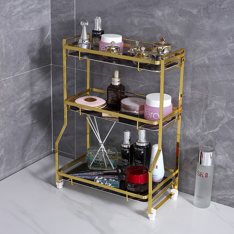 Raft din oțel cu carbon, trei etaje, pentru baie și machiaj