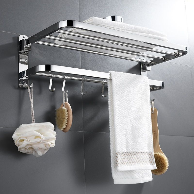 Roostevabast terasest rätikute hoidik, puurimata, kokkupandav vannitoa hoidik, 1 kiht, kandevõime kuni 1 kg