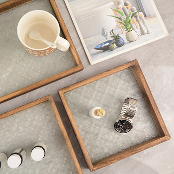 Pravokutni stakleni pladanj za serviranje – za voće i deserte, čaj i kavu, moderan minimalistički stil