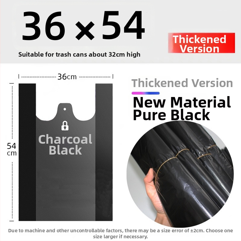 Vestu stiliaus šiukšlių maišai, vienkartiniai, sustorinti PE (Medžiaga: PE; Biologiškai skaidyti: Ne; Stilius: Liemenės stiliaus; Vienkartiniai: Taip; Storis: Sustorintas)