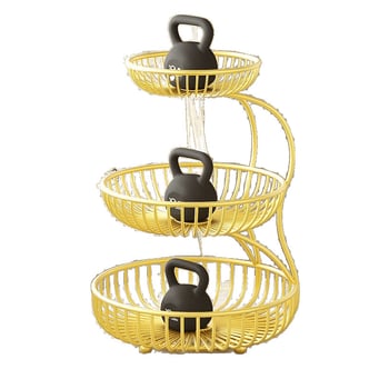 Coș de fructe cu mai multe niveluri pentru sufragerie — afișaj pe masă, stil simplu, stil chinezesc nou