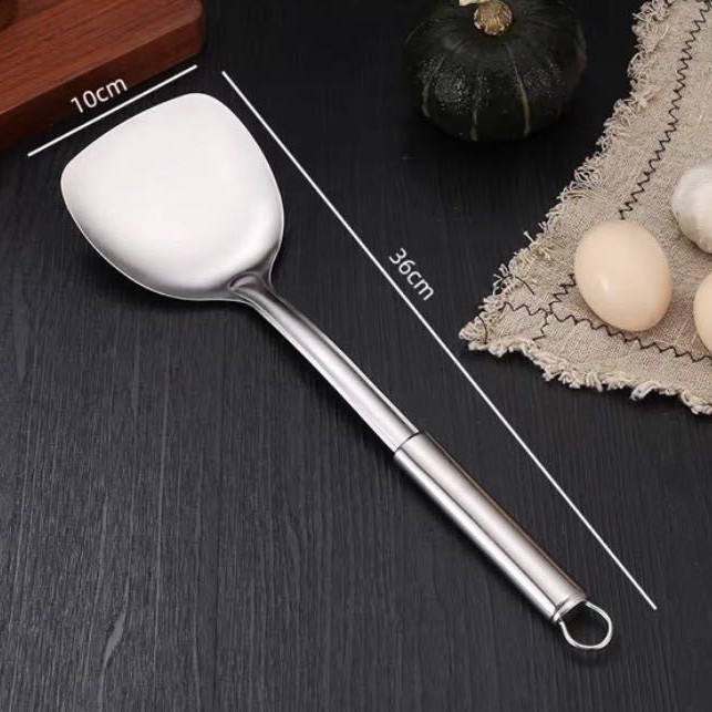 Nerūsējošā tērauda karotes un lāpstas komplekts, 6 gab., pretslīdēšanas rokturis, izturīgs pret augstām temperatūrām