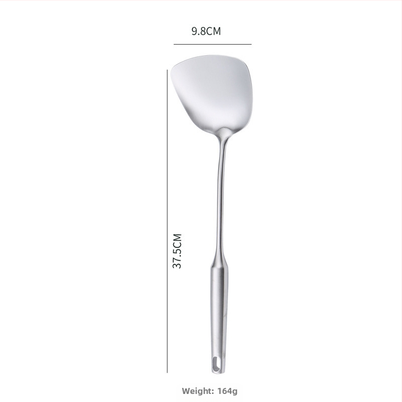 Nerūsējošā tērauda karotes un lāpstas komplekts, 6 gab., pretslīdēšanas rokturis, izturīgs pret augstām temperatūrām