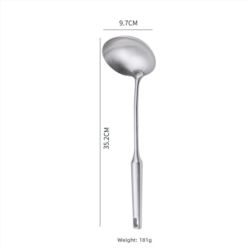 Nerūsējošā tērauda karotes un lāpstas komplekts, 6 gab., pretslīdēšanas rokturis, izturīgs pret augstām temperatūrām