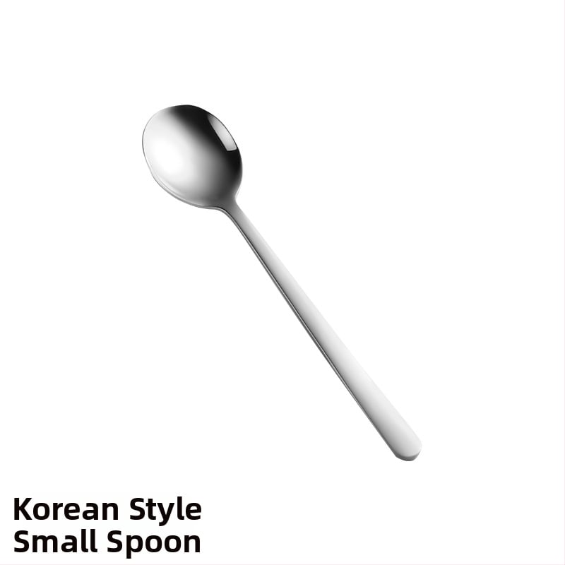 Комплект прибори за хранене от 304 неръждаема стомана: корейски стил за деца, съдържа лъжица, вилица и нож, портативен