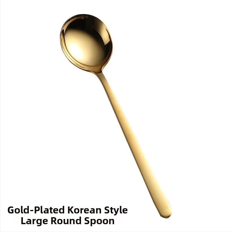 Комплект прибори за хранене от 304 неръждаема стомана: корейски стил за деца, съдържа лъжица, вилица и нож, портативен