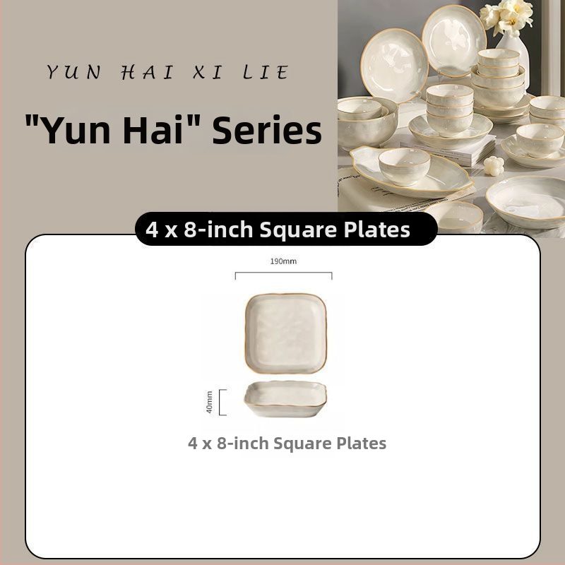 Porcelāna ēdiena plate ar apakšglazūras glazūru, minimālistisks gaišs luksusa stils, der mikroviļņu krāsnij