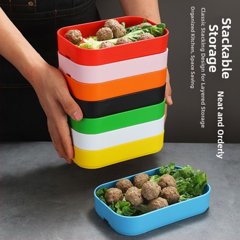 Pravouhlý plastový tanier na morské plody, pre hot pot a BBQ – podglazúrový povrch, moderný minimalistický štýl