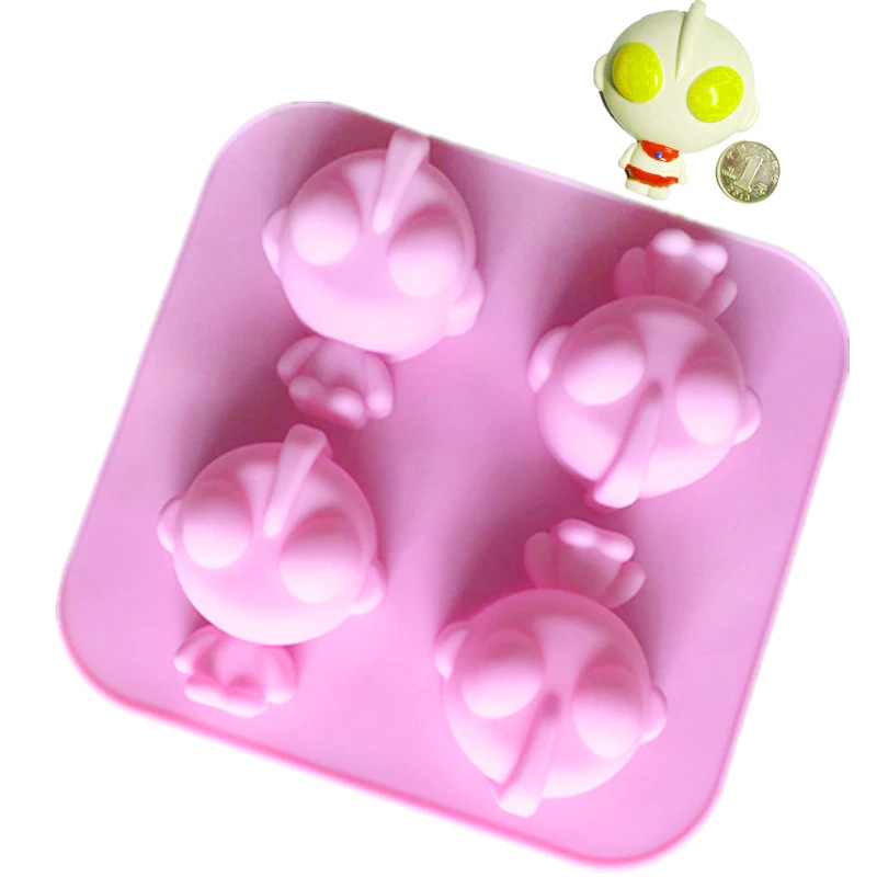 Ultraman formă din silicon pentru prăjituri, formă neregulată, pentru coacere DIY