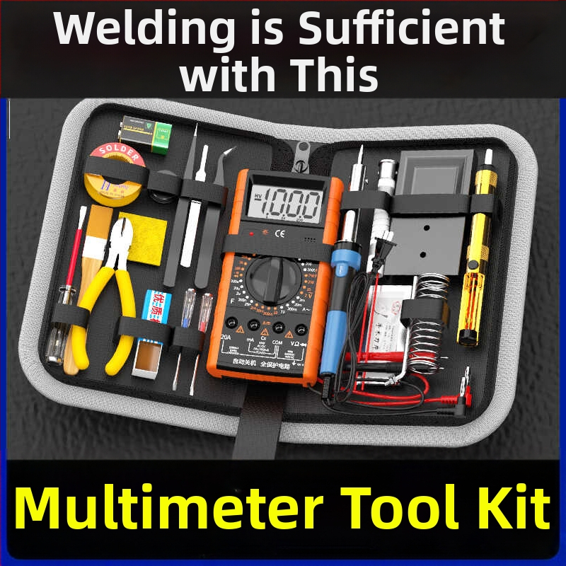 Jingling zīmola multimetrs un lodēšanas komplekts elektronikas apmācībām — 21 gab. komplekts ar lietu kārbiņu