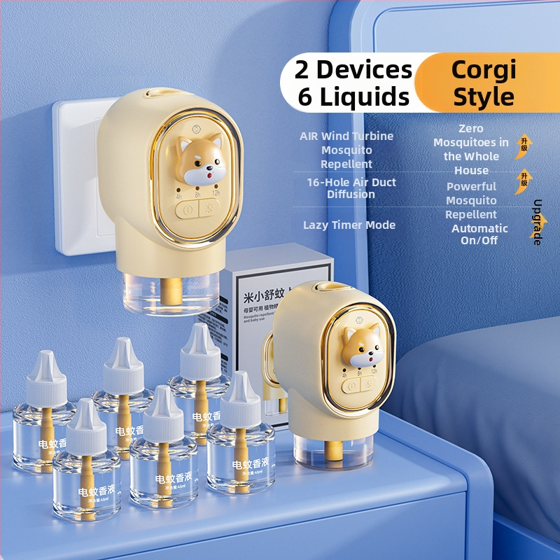 Încălzitor electric repelent pentru țânțari, cu lichid inodor – Difuzor cu ulei esențial pentru spații de peste 61 m², LED, carcasă ABS