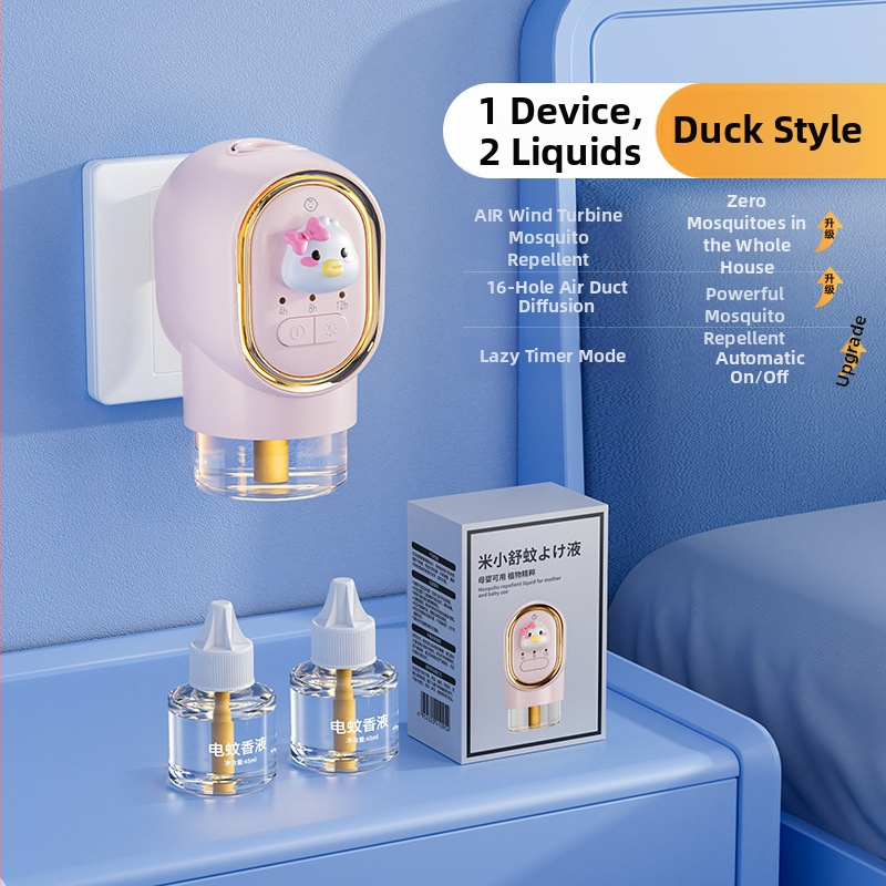 Încălzitor electric repelent pentru țânțari, cu lichid inodor – Difuzor cu ulei esențial pentru spații de peste 61 m², LED, carcasă ABS