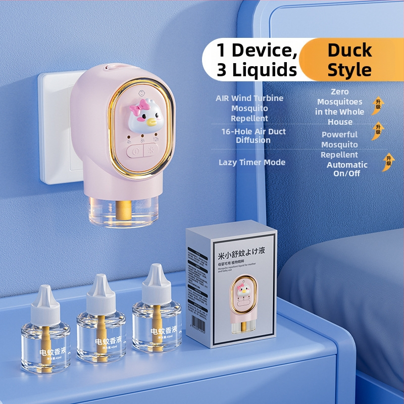 Încălzitor electric repelent pentru țânțari, cu lichid inodor – Difuzor cu ulei esențial pentru spații de peste 61 m², LED, carcasă ABS