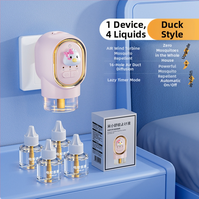 Încălzitor electric repelent pentru țânțari, cu lichid inodor – Difuzor cu ulei esențial pentru spații de peste 61 m², LED, carcasă ABS