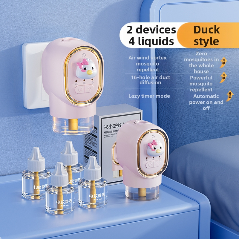 Încălzitor electric repelent pentru țânțari, cu lichid inodor – Difuzor cu ulei esențial pentru spații de peste 61 m², LED, carcasă ABS