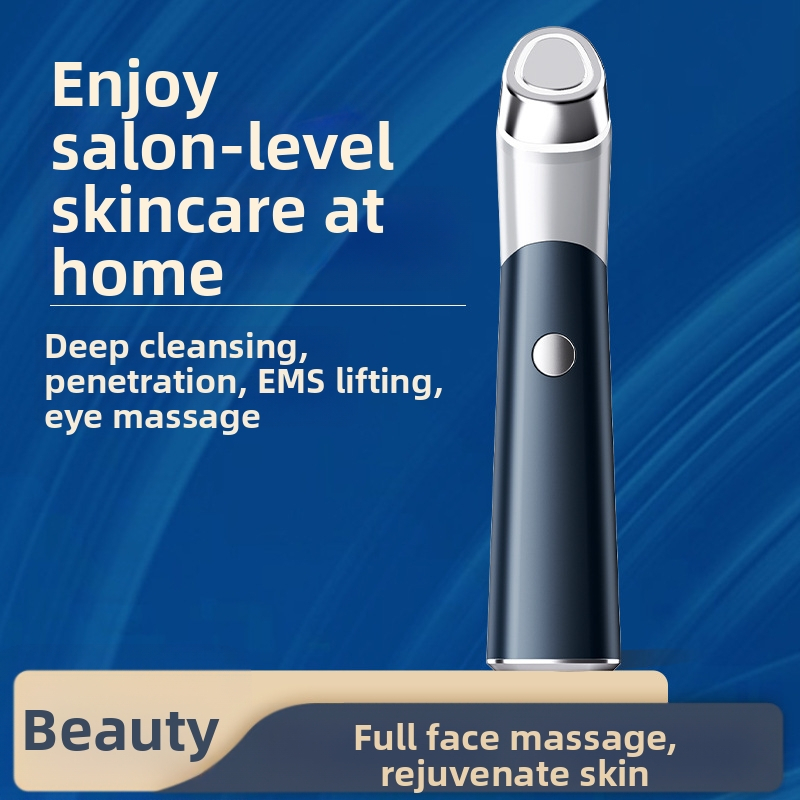 Sejas un acu masāžieris ar EMS vibrāciju un krāsainu gaismu, portatīvs, iebūvēta baterija, IPX4 ūdensizturīgs