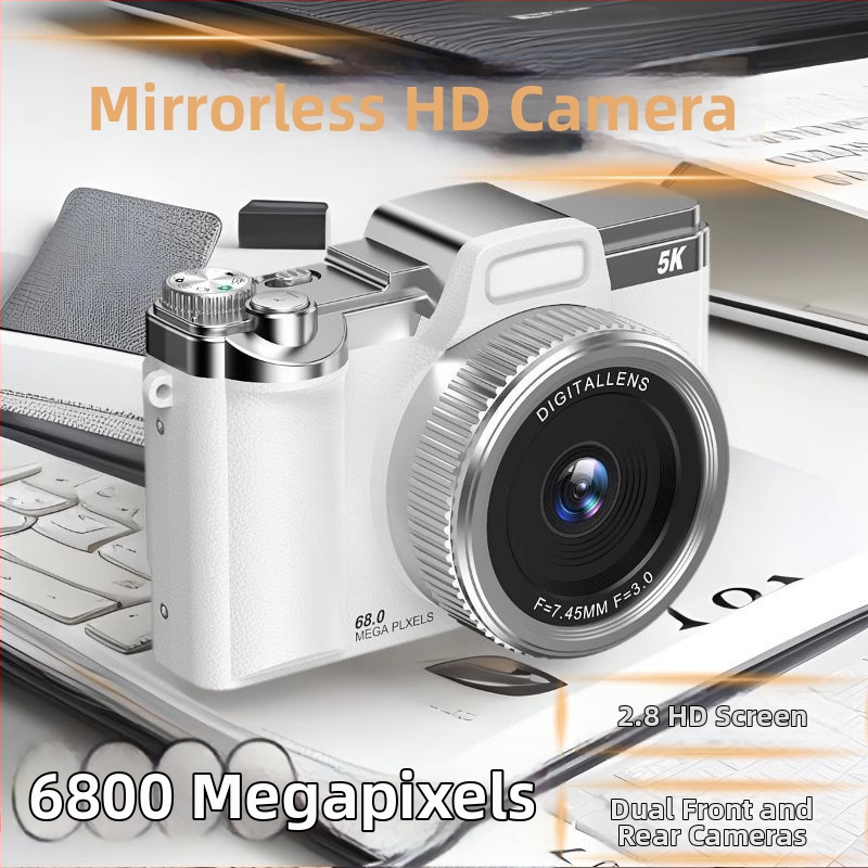 CCD digitaalne retrokaamera kahekordse selfie-kaameraga (68 MP • 16x optiline zoom • 2.7in LCD • periskoopne objektiiv • CCD sensor 1/1.7)