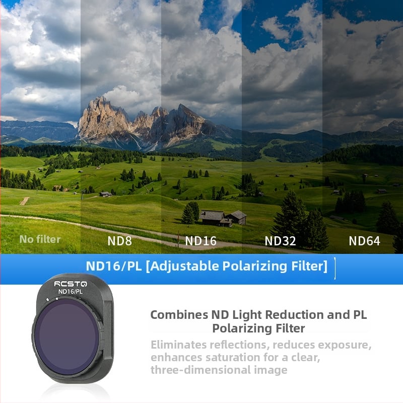 RCSTQ 1421200 Poliarizuotas ND Filtrų Rinkinys DJI Mini 4 Pro – OEM Apdorojimas, Bajoneto dydis: Kitas, Suderinamas su Mini 4 Pro