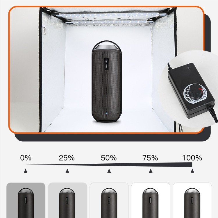 Studio foto mic | Brand: RETENG | Material: Poliester + panou LED | Greutate: 7.5