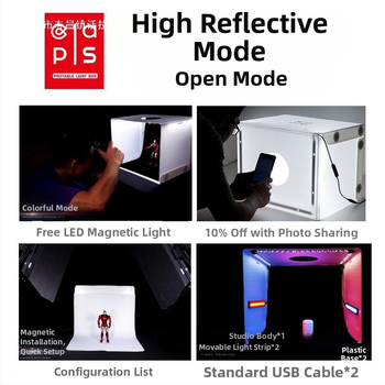 60 cm sulankstomas softbox studijos apšvietimo rinkinys elektroninei prekybai