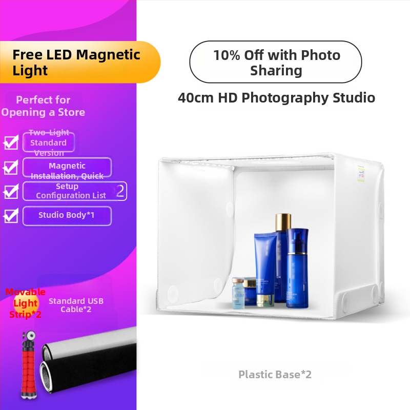 60 cm sulankstomas softbox studijos apšvietimo rinkinys elektroninei prekybai