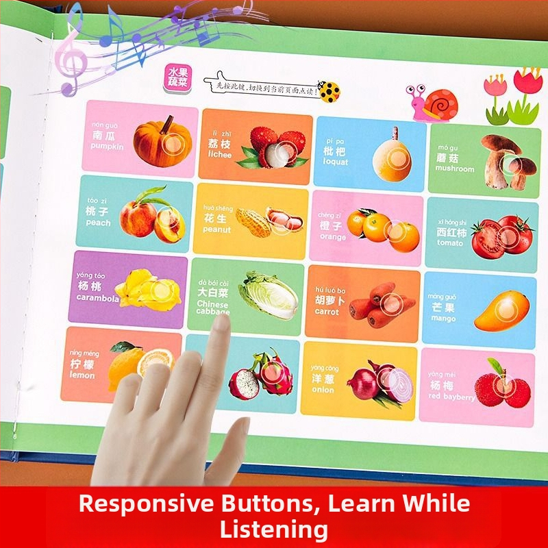 Punktlugemiseseade lastele — räägiva audioõppe raamat, salvestamine, laaditav liitiumaku, muusika ja interaktiivne õppimine