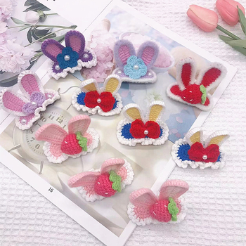 BB клип за коса — ръчно плетено от вълна, триизмерен звездовиден дизайн, персонализация налична