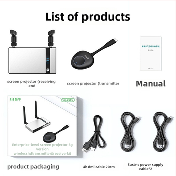 Uzņēmējdarbības klases bezvadu ekrāna atskaņas ierīce, 4K HDMI/VGA, AM8270 procesors, 1GB RAM, 5G divjoslu Wi‑Fi, OEM-ready